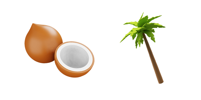 Coconut & Palm Tree 3D Cursor