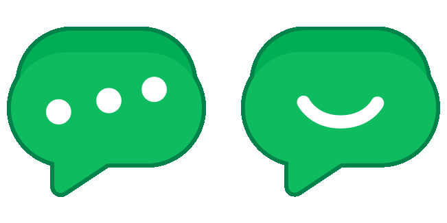 Google Chat App Icon & Speech Bubble Animated Cursor