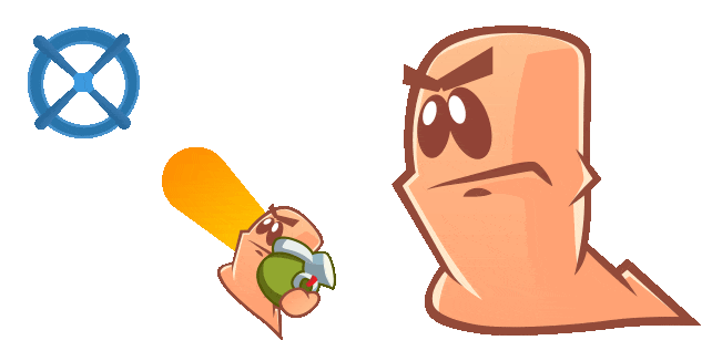 Worms W.M.D Soldier & Grenade Aiming Animated Cursor
