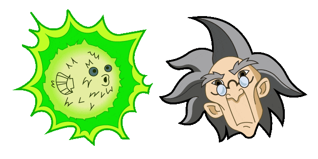 Jackie Chan Adventures Uncle & Dried Puffer Fish Animated Cursor