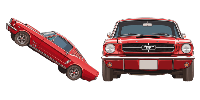 Classic Red Ford Mustang GT Cursor