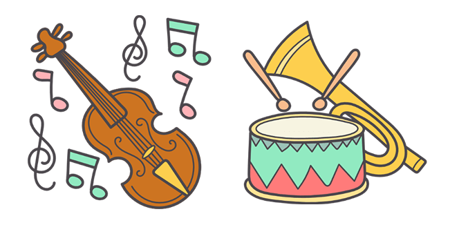 School Musicals Instruments Cursor