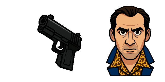 Snake Eyes Rick Santoro & Gun Animated Cursor