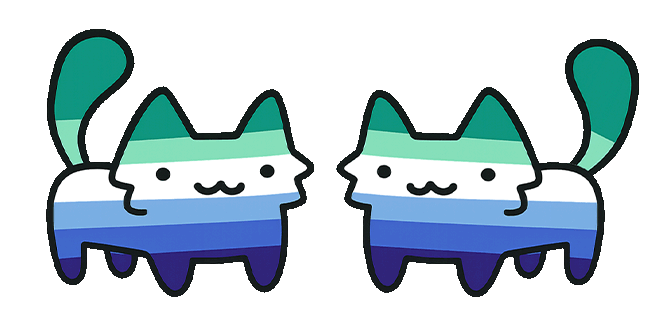 Gay Men Pride Kitty Animated Cursor