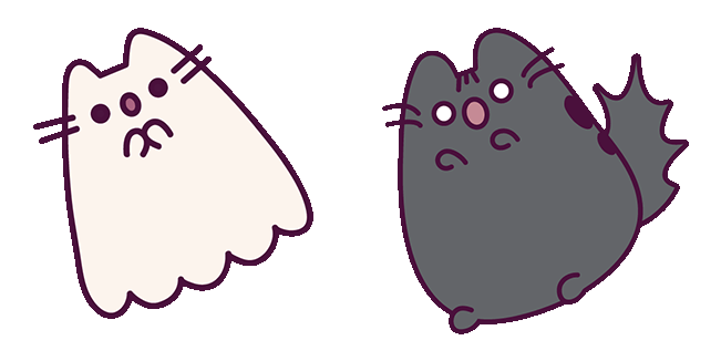 Pusheen the Ghost & Terrified Cat Cursor