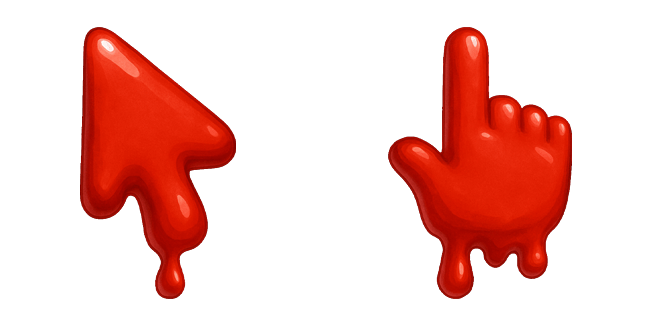 Red Slime Drip Arrow Cursor