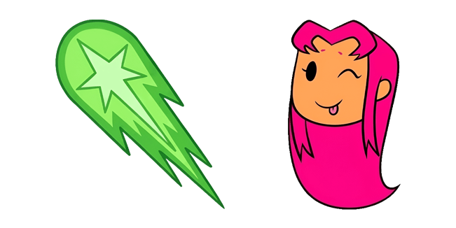 Teen Titans Cute Starfire & Starbolt Cursor
