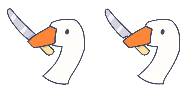 Untitled Goose with Knife Animated Cursor