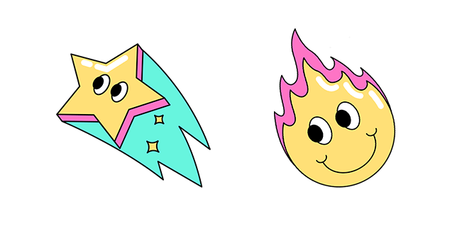 Falling Star & Fire Ball Cursor