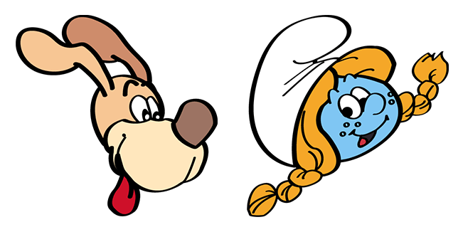 The Smurfs Sassette & Puppy Cursor