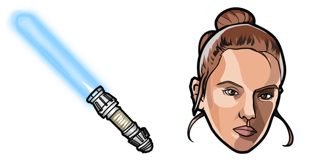 Star Wars Rey Skywalker & Lightsaber Cursor