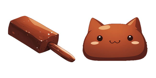 Cute Choco-Kitty & Popslice Cursor