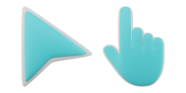 Turquoise 3D Cursor