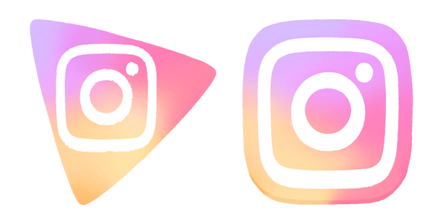 Pastel Instagram Logo Cursor