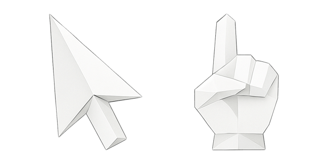 Origami Paper Style Cursor