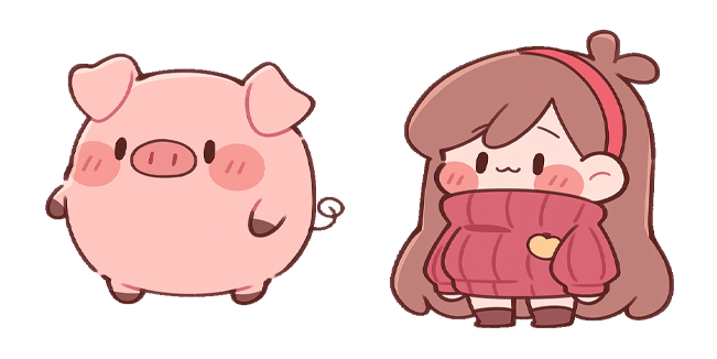 Gravity Falls Kawaii Waddles & Mabel Pines Cursor