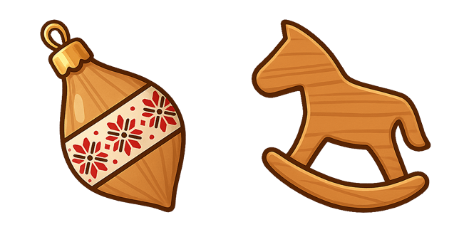 Christmas Toy Ornament & Wooden Horse Cursor