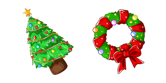 Christmas Tree & Christmas Wreath Cursor