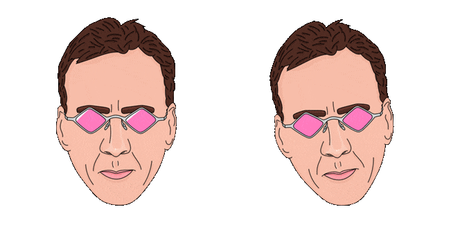 Nicolas Cage in Glasses Animated Cursor