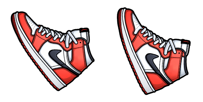 Red Nike Classic Air Jordan 1 Cursor