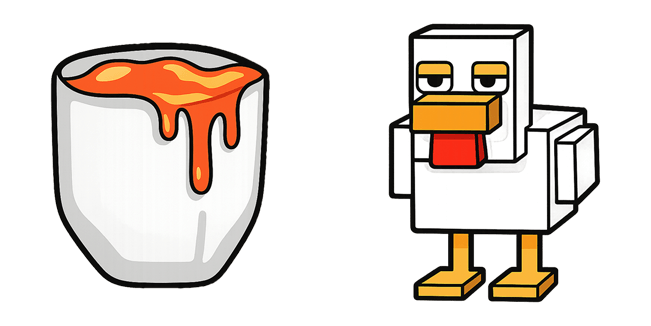 Minecraft Chicken & Lava Cursor