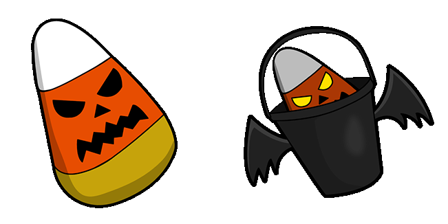 Halloween Cursed Candy Corn & Bucket Animated Cursor