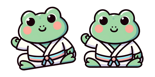 Cute Karate Frog Cursor