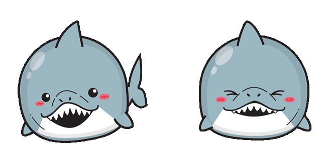 Funny Swimming Shark Animated Cursor