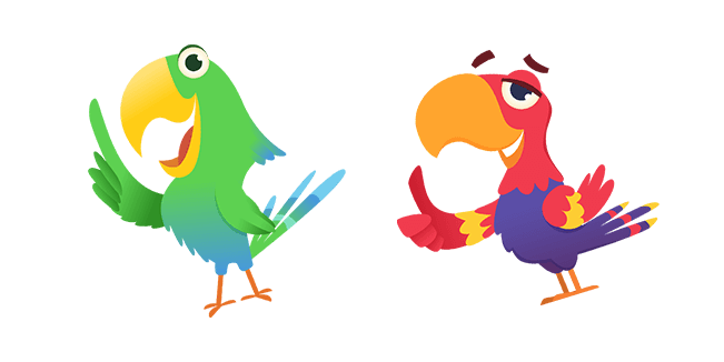 Happy Colorful Parrot Cursor