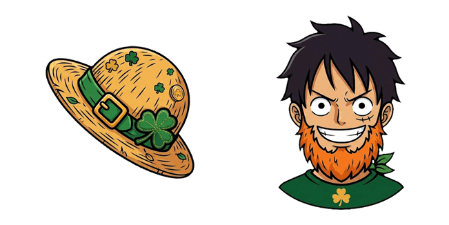 St. Patrick's Day Luffy & Hat Cursor