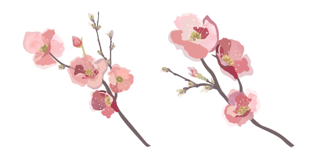 Watercolor Sakura Branch Cursor