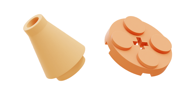Beige Lego Parts 3D Cursor
