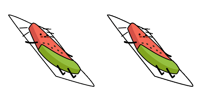 Sunbathe Watermelon Animated Cursor