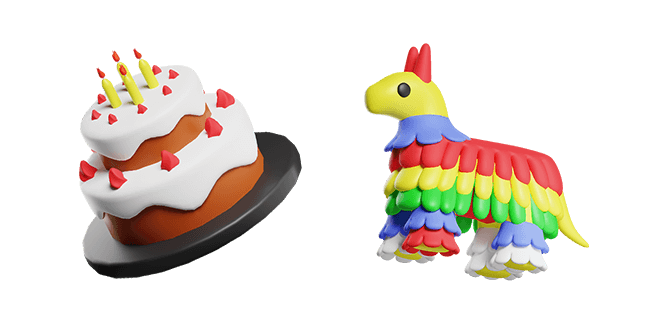 Birthday Cake & Pinata 3D Cursor