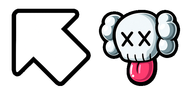 Kaws with Tongue Animated Cursor