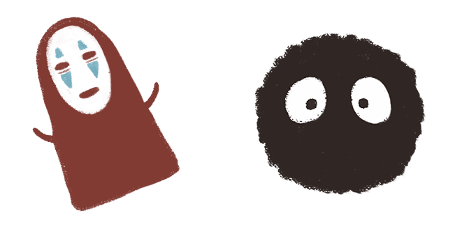Spirited Away Kaonashi & Susuwatari Cute Cursor