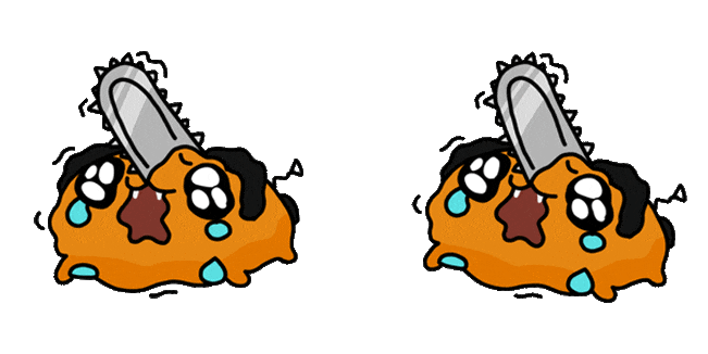 Chainsaw Man Pochita Crying Animated Cursor