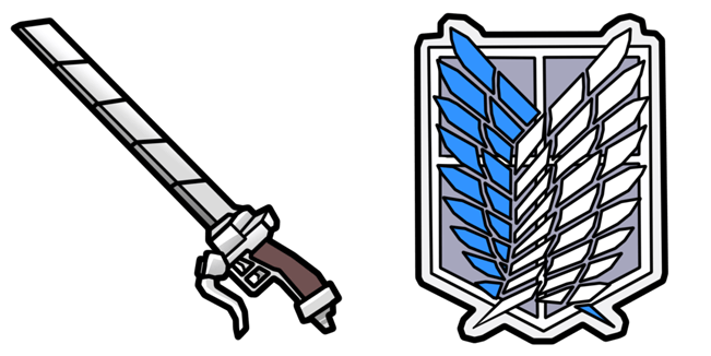 Attack on Titan Gear Sword &  Scout Logo Cursor