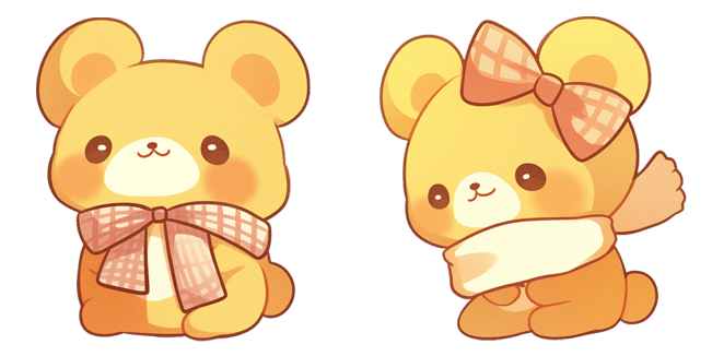 Chibi Yellow Bear Cursor