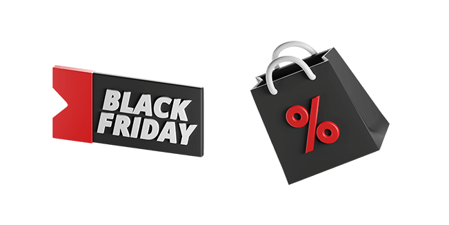Black Friday Coupon & Discount Bag 3D Cursor