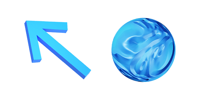Blue Arrow & Orb 3D Cursor
