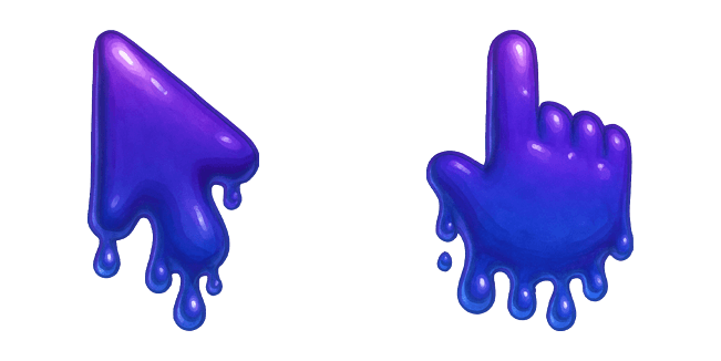 Dripping Purple-Blue Gloss Arrow Cursor