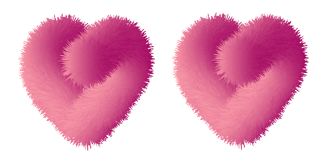 Pink Fluffy Heart Animated Cursor