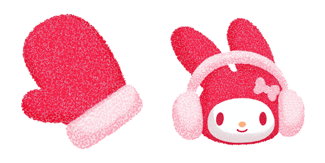 Sanrio My Melody Winter Mitten & Eearmuff Cursor