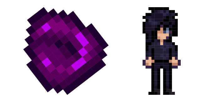 Stardew Valley Sebastian & Obsidian Pixel Cursor