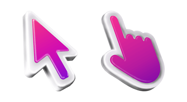 3D Pink & Purple Mac Cursor