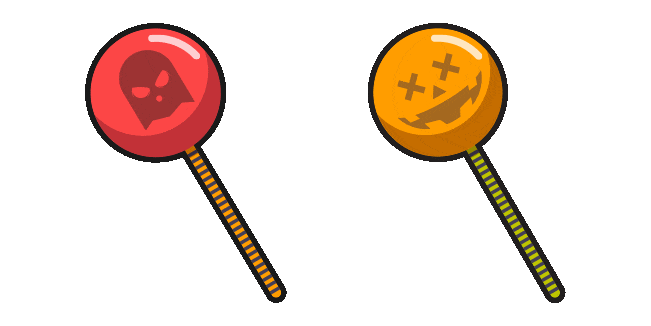 Halloween Red & Yellow Candies Animated Cursor
