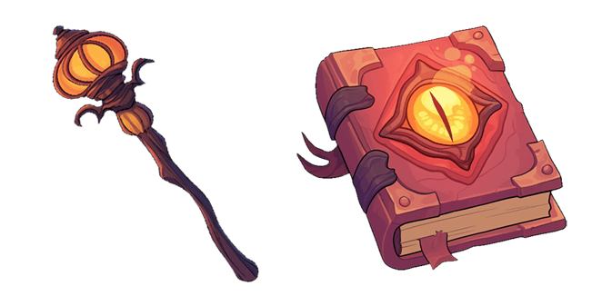 Halloween Staff & Spell Book Cursor