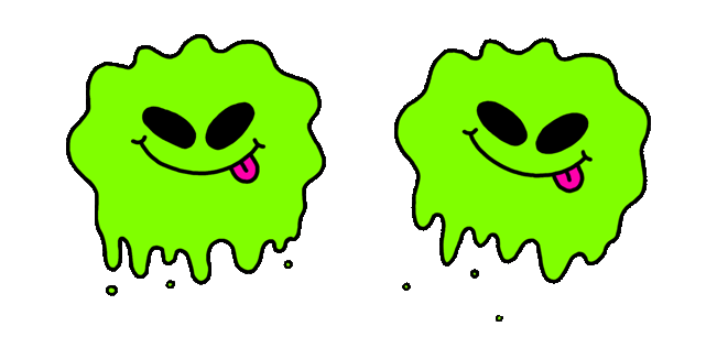 Green Alien Slime Animated Cursor