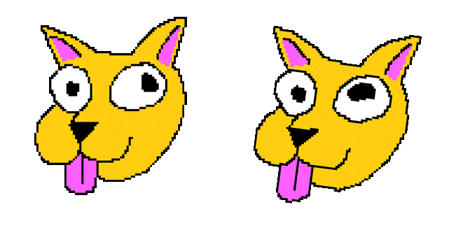 Funny Dog Pixel Animated Cursor